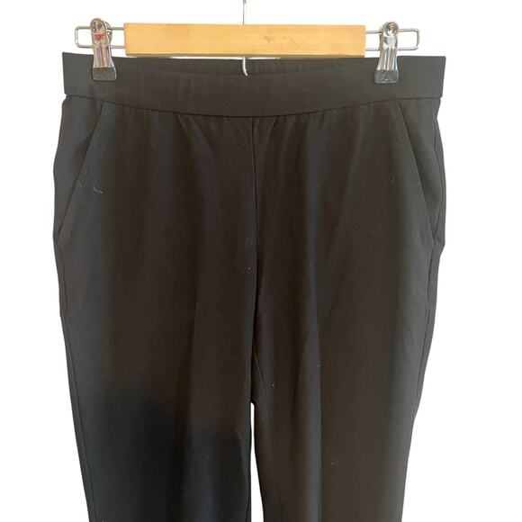 Eileen Fisher Washable Stretch Crepe Pull On Straight Leg Pants Black Petite S - Picture 5 of 7